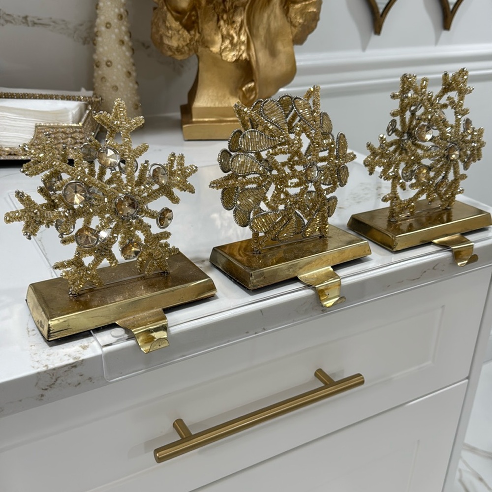 ** Sold ** Christmas stocking holders for mantle